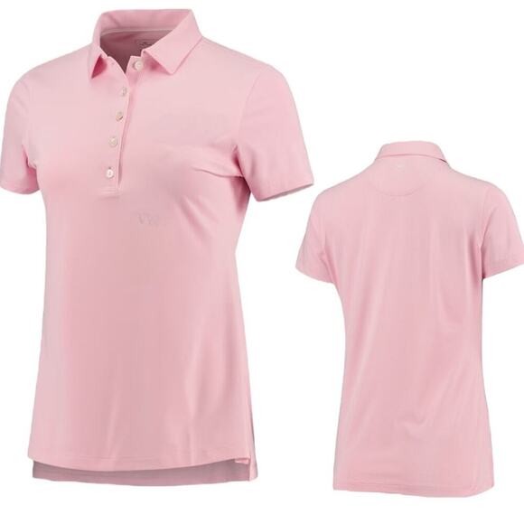 Women's Peter Millar Pink Perfect Performance Polo Size L - Picture 1 of 8